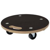 Wellhome Transportwagen, rond, Ø 38 cm, met antislip bodem, zwart