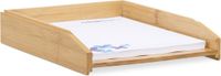 Merkloos Relaxdays brievenbak stapelbaar - 6 x 25 x 33 cm - A4 formaat - bamboe - natuur