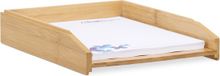 Merkloos Relaxdays brievenbak stapelbaar - 6 x 25 x 33 cm - A4 formaat - bamboe - natuur