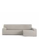 Eysa Bi-elastische bankhoes voor chaise longue, met lange mouw, rechterkant rechts, kleur linnen, design Harlem