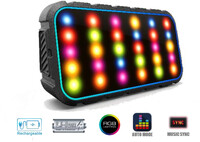 iDance Audio Speakers DLP Scan â€“ Disco systeem met 30 RGB Led paneel zwart, geel, rood, paars