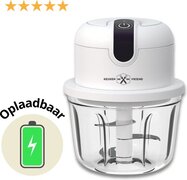 Keukenvriend.nl Keukenvriend - Hakmolen - 350 ML - Draadloos - Krachtig - Foodprocessor - Kindervoeding - Hakmachine wit