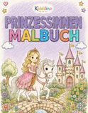 Prinzessinnen-Malbuch: 50 große Ausmalbilder für Kinder ab 4 Jahren – Prinzessinnen, Schlösser und märchenhafte Welten
