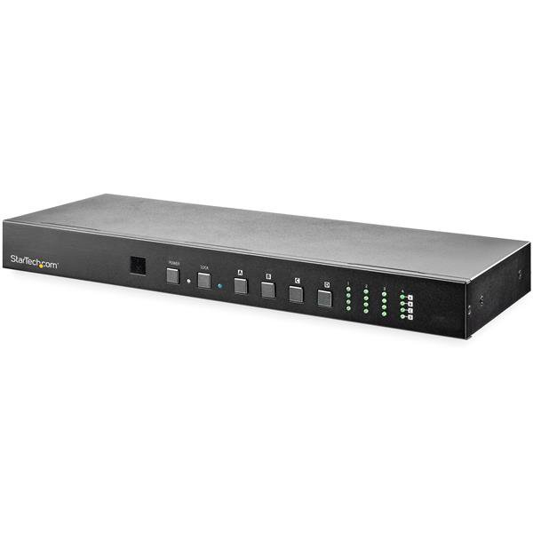 StarTech.com 4x4 HDMI Matrix Switch met Audio - 4K 60Hz - HDMI Switcher Box - Rack Monteerbaar - Op afstand controleerbaar via Ethernet of RS232