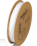 Halbach Seidenbänder Teddy stoffen decoratielint | Breedte: 20mm Lengte: 10m | Kunstbont lint om te knutselen en te naaien | Kleur: wit