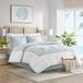 Harbor House Maya Bay All Season Down Alternative Bedding Set with Shams and Bed Skirt, Queen, Seafoam Blue
