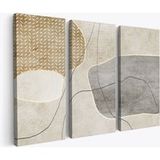 Tableau triptyque abstrait