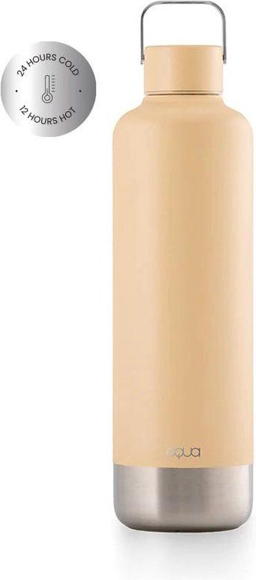 EQUA Drinkfles - 1000ml - Beige - Metaal