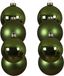 Decoris kerstballen - 12x st - groen - D10 cm - glas - kerstversiering