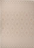 vidaXL Buitenkleed met patroon platgeweven 140x200 cm bruin