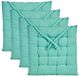 Giftdecor Decorama Stoelkussen - 4x - binnen/buiten - groen munt - 40 x 40 x 5 cm - polyester