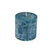 Homéa Pillar Candle D10 x H 10 cm, Rustic, Peacock Blue