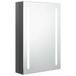 VidaXL Badkamerkast met spiegel en led 50x13x70 cm glanzend grijs