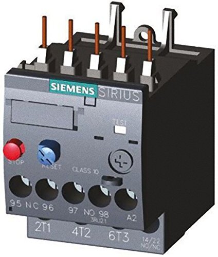 Siemens 3RU2116-1JB0 Overbelasting Relais 7.0 Motorbescherming SZ S00, Klasse 10, F. MOUNTING op CONTACTOR Main AUX. Circuit: Schroefhulp, handmatig, automatische reset, wit