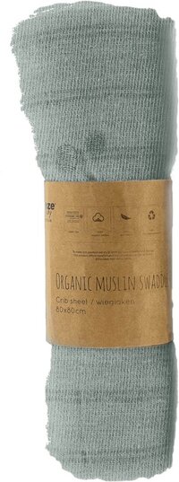 Snoozebaby Hydrofiele Doek 80x80cm Smokey Green - Biologisch Katoen