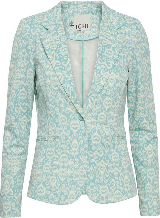 ICHI IHKATE Blazer - Nile Blue Ikat Aop - Women's XS