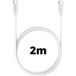 Phonillico® Kabel USB-C USB-C Wit 2m voor Samsung Galaxy S24 / Galaxy S23 / Galaxy S23 FE