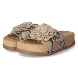 Rieker V4050 dames muiltjes beige / donkerbeige / donkerbruin