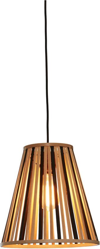 Good&Mojo Hanglamp Merapi - Bamboe/Zwart - Ø30cm - Modern - Hanglampen Eetkamer, Slaapkamer, Woonkamer