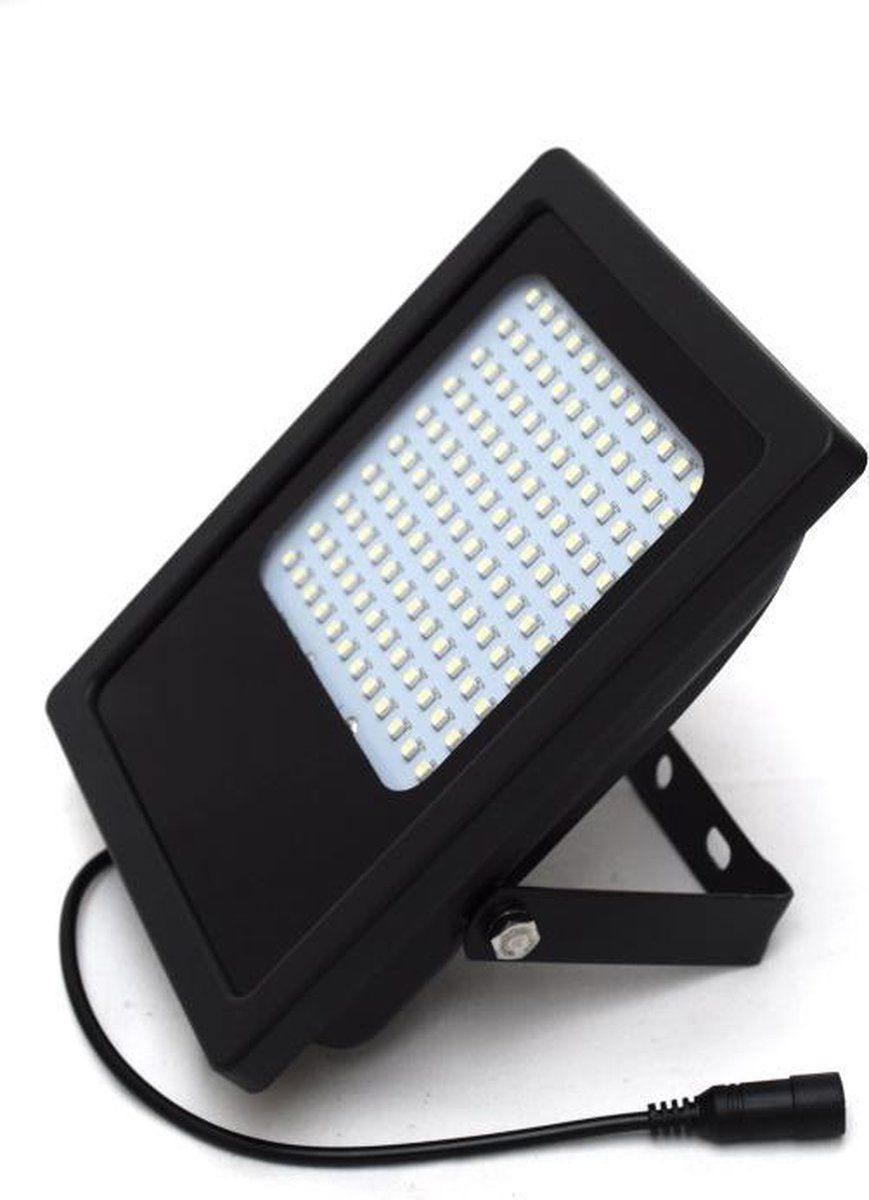 Bron LED Solar Buitenlamp 1000 Lumen met Sensor en Dimstand - Wit - Aluminium