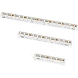 ABB L1,L2,L3... Verzamelrail, 3F, 12 mod., var. lengte + uitbreekpinnen