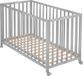 roba Houten Opvouwbaar Kinderbed (60 x 120cm) Biologisch Beukenhout - Babybed met 3 Bodemhoogtes - Wielen met Rem Inbegrepen (Taupe)