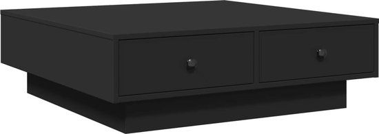 vidaXL Salontafel 90x90x28 cm spaanplaat zwart
