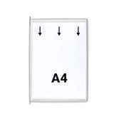 Tarifold 114000 - A4 PVC-zakken met pinnen voor muurdisplayset en documentenhouder van metaal, grijs, 10 vakken