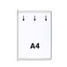 Tarifold 114000 - A4 PVC-zakken met pinnen voor muurdisplayset en documentenhouder van metaal, grijs, 10 vakken