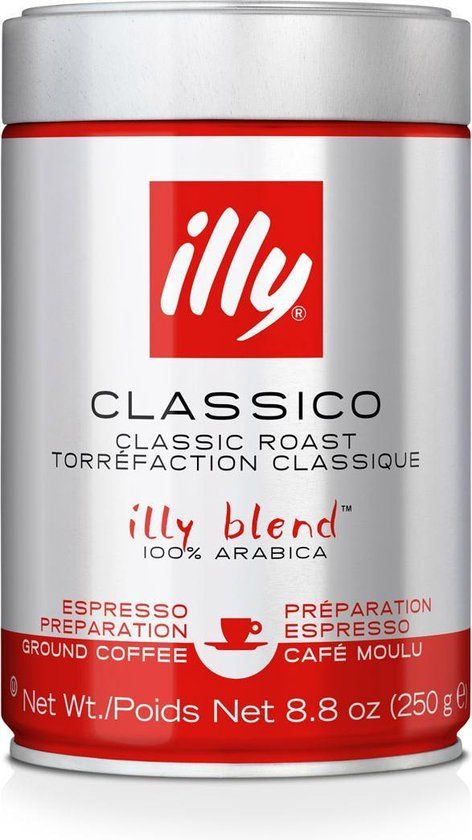 illy - Gemalen koffie - Classico - 6 x 250 gram