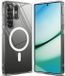 Ringke Fusion Magnetic | Hoesje Geschikt voor Samsung Galaxy S25 Ultra | Compatibel met MagSafe en Qi2 | Back Cover met Militaire Standaard | Transparant