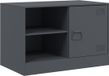vidaXL Tv-meubel 67x39x44 cm staal antracietkleurig