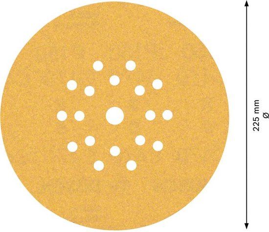 Expert C470 schuurpapier voor excenterschuurmachines 225 mm, 19 gaten, K150 - 25 stuks