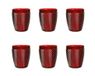 Excelsa Diamond Set van 6 rode glazen, van onbreekbaar kunststof, inhoud 400 ml, herbruikbaar