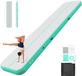 StarTech Latios Opblaasbare gymnastiekmat - Airtrack - 500 x 100 x 20 cm - Antislipoppervlak - Voor training en wedstrijden - 600 W elektrische luchtpomp - Reparatieset en draagtas - Mintgroen