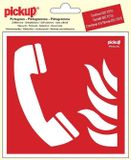 Pickup Pictogram 15x15 cm - Telefoon voor brandalarm - conform ISO 7010
