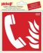 Pickup Pictogram 15x15 cm - Telefoon voor brandalarm - conform ISO 7010