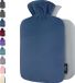 Warmwaterkruik Qomfor Warmwaterkruik met Fleece Hoes - 2L - Donkerblauw