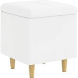 vidaXL Ottoman met opbergruimte wit 40 x 40 x 45 cm kunstleer
