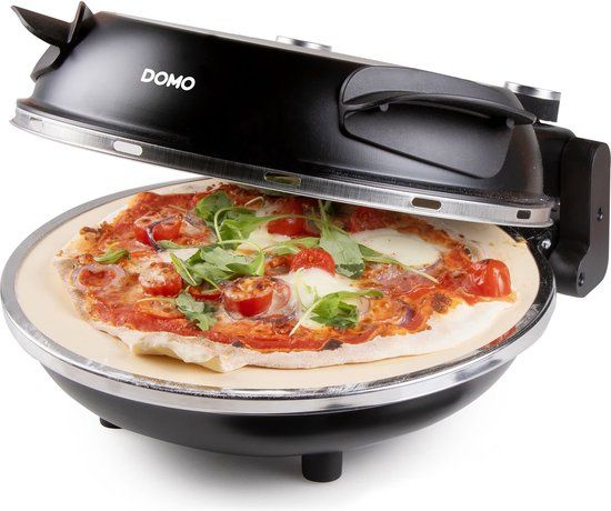 DOMO My Express Pizza Oven - Black - Pizza Oven with Stone