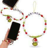 Grinch Kerst Kralen Ketting de téléphone avec Pendentif, PORTE-CLÉS, perles de téléphone, CORDON, breloque