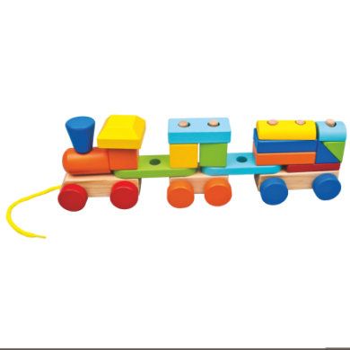 Bino Houten Trein - Multicolor