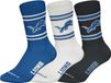 NFL DETROIT LIONS Crew Socks - 3-pack - Blauw/Wit/Zwart - Maat 43/46