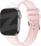 Strap-it Bandz Siliconen bandje met lederpatroon - roze