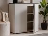Commode BRETON 2 portes blanc brillant/matera