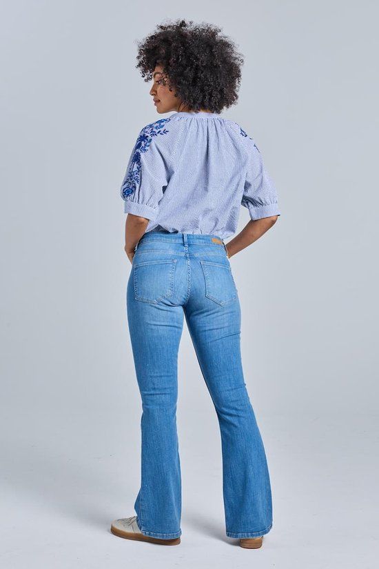 DIDI Dames Flared denim pants Denim mid blue maat 40
