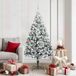 vidaXL Kunstkerstboom Wit 180 cm PVC en Staal en Kunststof