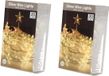 Merkloos Draadverlichting - 2x - sterren lampjes - 20 leds - warm wit - 95 cm - kerstverlichting