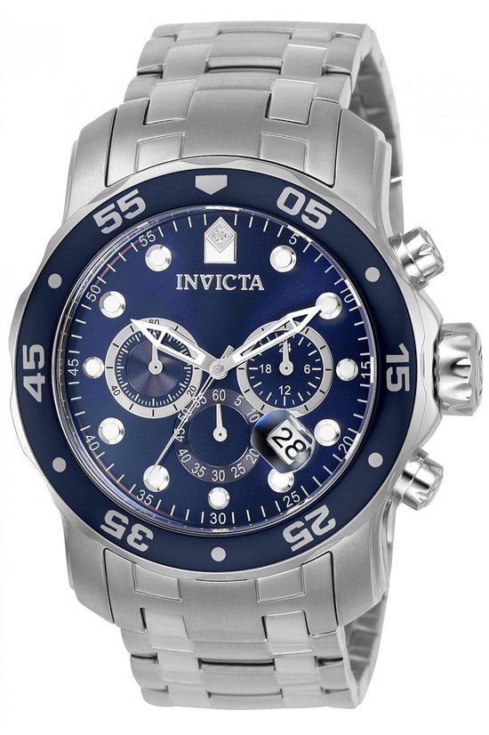 Invicta Pro Diver 0070 Heren Horloge - Blauw - 48mm - Quartz