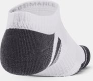 Under Armour UA Performance Tech 3pk NS-WHT Unisex Sportsokken - Wit - Jet Grijs
